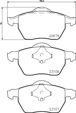 HELLA 8DB 355 006-921 - Bremsbelagsatz, Scheibenbremse alexcarstop-ersatzteile.com