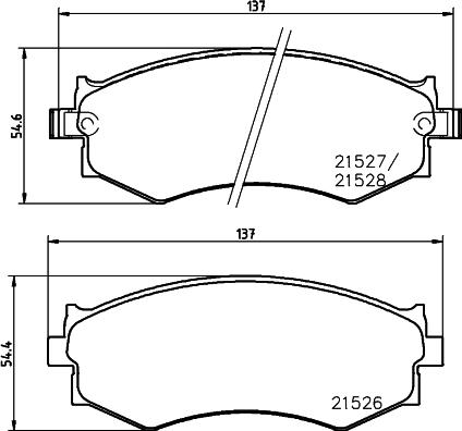 HELLA 8DB 355 006-421 - Bremsbelagsatz, Scheibenbremse alexcarstop-ersatzteile.com