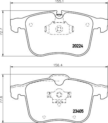 HELLA 8DB 355 006-561 - Bremsbelagsatz, Scheibenbremse alexcarstop-ersatzteile.com