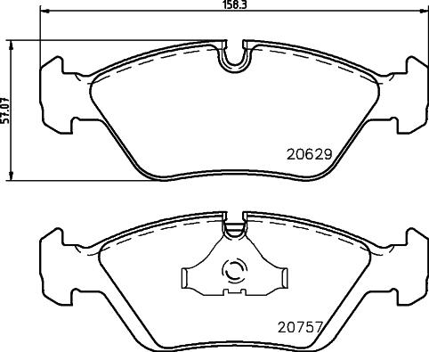 HELLA 8DB 355 006-511 - Bremsbelagsatz, Scheibenbremse alexcarstop-ersatzteile.com