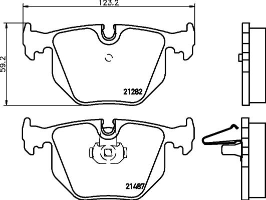 HELLA 8DB 355 006-691 - Bremsbelagsatz, Scheibenbremse alexcarstop-ersatzteile.com