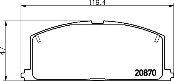 HELLA 8DB 355 006-091 - Bremsbelagsatz, Scheibenbremse alexcarstop-ersatzteile.com