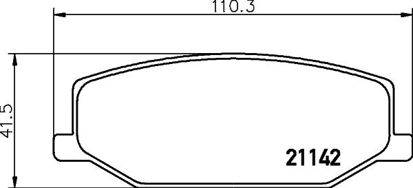 HELLA 8DB 355 006-161 - Bremsbelagsatz, Scheibenbremse alexcarstop-ersatzteile.com