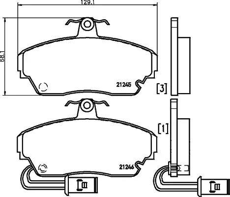 HELLA 8DB 355 006-291 - Bremsbelagsatz, Scheibenbremse alexcarstop-ersatzteile.com