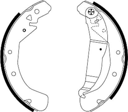 HELLA 8DB 355 001-631 - Bremsbackensatz alexcarstop-ersatzteile.com