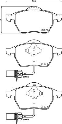 HELLA 8DB 355 008-411 - Bremsbelagsatz, Scheibenbremse alexcarstop-ersatzteile.com