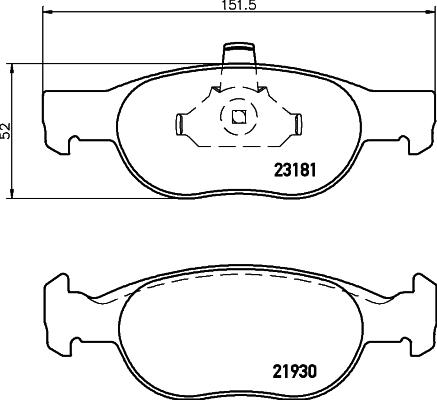 HELLA 8DB 355 008-431 - Bremsbelagsatz, Scheibenbremse alexcarstop-ersatzteile.com