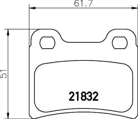 HELLA 8DB 355 008-151 - Bremsbelagsatz, Scheibenbremse alexcarstop-ersatzteile.com