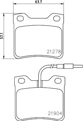 HELLA 8DB 355 008-171 - Bremsbelagsatz, Scheibenbremse alexcarstop-ersatzteile.com