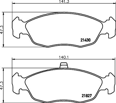 HELLA 8DB 355 008-291 - Bremsbelagsatz, Scheibenbremse alexcarstop-ersatzteile.com