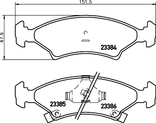 HELLA 8DB 355 008-241 - Bremsbelagsatz, Scheibenbremse alexcarstop-ersatzteile.com