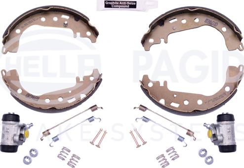 HELLA 8DB 355 003-471 - Bremsbackensatz alexcarstop-ersatzteile.com