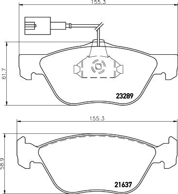 HELLA 8DB 355 007-931 - Bremsbelagsatz, Scheibenbremse alexcarstop-ersatzteile.com