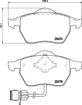 HELLA 8DB 355 007-461 - Bremsbelagsatz, Scheibenbremse alexcarstop-ersatzteile.com