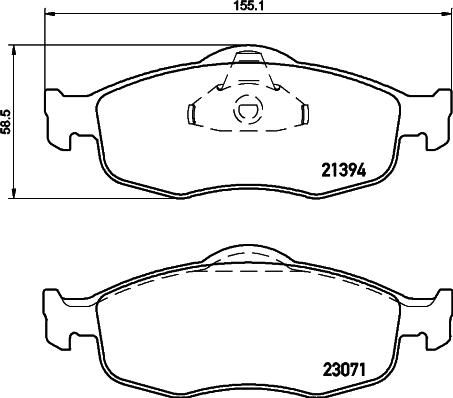 HELLA 8DB 355 007-641 - Bremsbelagsatz, Scheibenbremse alexcarstop-ersatzteile.com