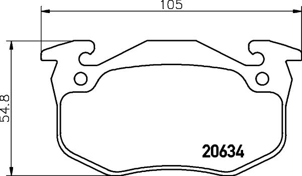 HELLA 8DB 355 007-661 - Bremsbelagsatz, Scheibenbremse alexcarstop-ersatzteile.com