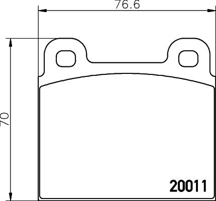 HELLA 8DB 355 007-011 - Bremsbelagsatz, Scheibenbremse alexcarstop-ersatzteile.com