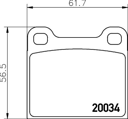 HELLA 8DB 355 007-021 - Bremsbelagsatz, Scheibenbremse alexcarstop-ersatzteile.com