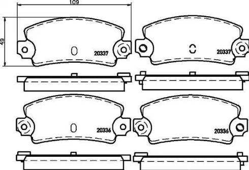 HELLA 8DB 355 007-131 - Bremsbelagsatz, Scheibenbremse alexcarstop-ersatzteile.com