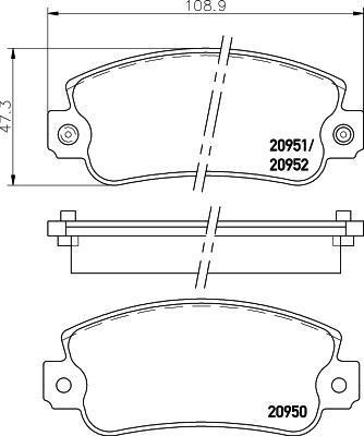 HELLA 8DB 355 007-121 - Bremsbelagsatz, Scheibenbremse alexcarstop-ersatzteile.com