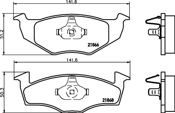 HELLA 8DB 355 007-911 - Bremsbelagsatz, Scheibenbremse alexcarstop-ersatzteile.com