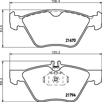 HELLA 8DB 355 007-861 - Bremsbelagsatz, Scheibenbremse alexcarstop-ersatzteile.com