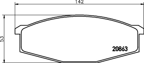 HELLA 8DB 355 007-291 - Bremsbelagsatz, Scheibenbremse alexcarstop-ersatzteile.com