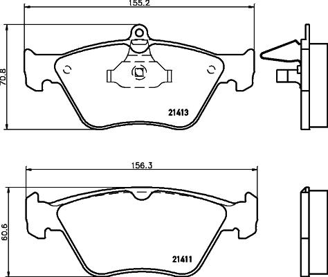 HELLA 8DB 355 007-731 - Bremsbelagsatz, Scheibenbremse alexcarstop-ersatzteile.com