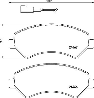 HELLA 8DB 355 019-901 - Bremsbelagsatz, Scheibenbremse alexcarstop-ersatzteile.com