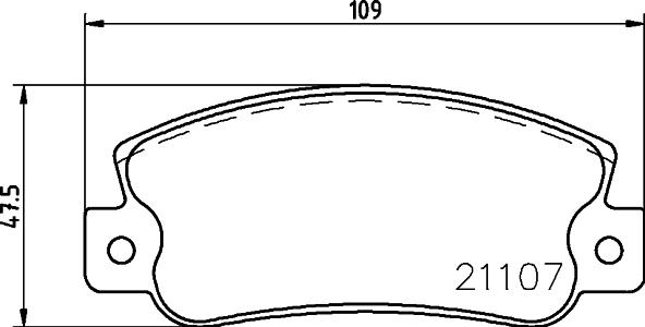 HELLA 8DB 355 019-061 - Bremsbelagsatz, Scheibenbremse alexcarstop-ersatzteile.com