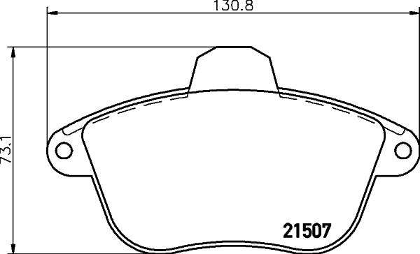 HELLA 8DB 355 019-071 - Bremsbelagsatz, Scheibenbremse alexcarstop-ersatzteile.com