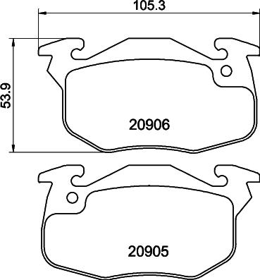 HELLA 8DB 355 019-141 - Bremsbelagsatz, Scheibenbremse alexcarstop-ersatzteile.com