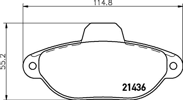 HELLA 8DB 355 019-151 - Bremsbelagsatz, Scheibenbremse alexcarstop-ersatzteile.com