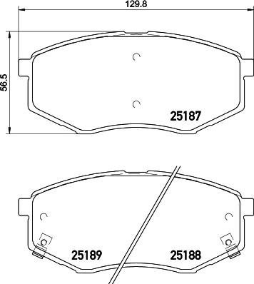 HELLA 8DB 355 019-791 - Bremsbelagsatz, Scheibenbremse alexcarstop-ersatzteile.com