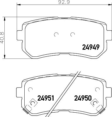 HELLA 8DB 355 014-911 - Bremsbelagsatz, Scheibenbremse alexcarstop-ersatzteile.com