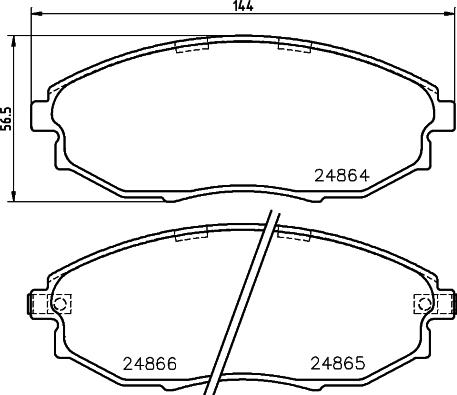 HELLA 8DB 355 014-931 - Bremsbelagsatz, Scheibenbremse alexcarstop-ersatzteile.com