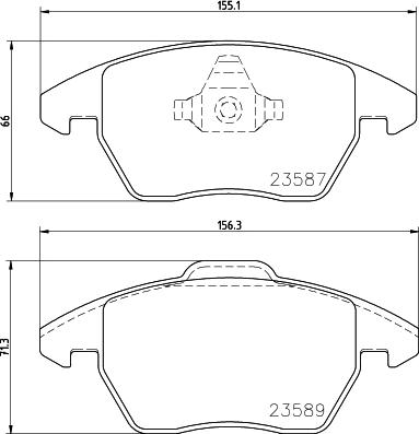 HELLA 8DB 355 014-511 - Bremsbelagsatz, Scheibenbremse alexcarstop-ersatzteile.com