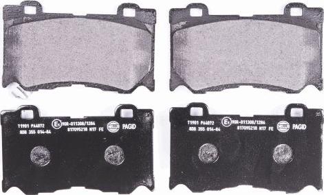 HELLA 8DB 355 014-841 - Bremsbelagsatz, Scheibenbremse alexcarstop-ersatzteile.com