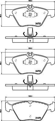 HELLA 8DB 355 014-291 - Bremsbelagsatz, Scheibenbremse alexcarstop-ersatzteile.com