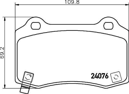 HELLA 8DB 355 014-211 - Bremsbelagsatz, Scheibenbremse alexcarstop-ersatzteile.com