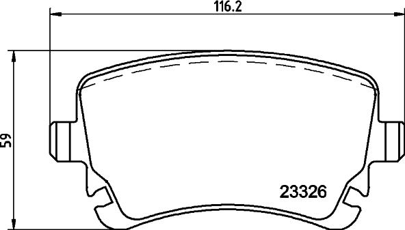 HELLA 8DB 355 015-951 - Bremsbelagsatz, Scheibenbremse alexcarstop-ersatzteile.com