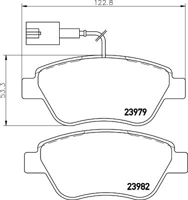 HELLA 8DB 355 015-491 - Bremsbelagsatz, Scheibenbremse alexcarstop-ersatzteile.com