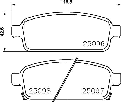 HELLA 8DB 355 015-221 - Bremsbelagsatz, Scheibenbremse alexcarstop-ersatzteile.com