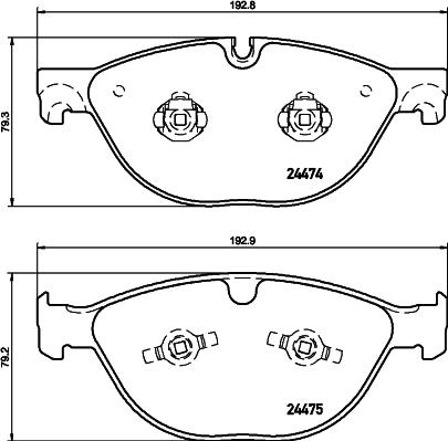 HELLA 8DB 355 015-701 - Bremsbelagsatz, Scheibenbremse alexcarstop-ersatzteile.com