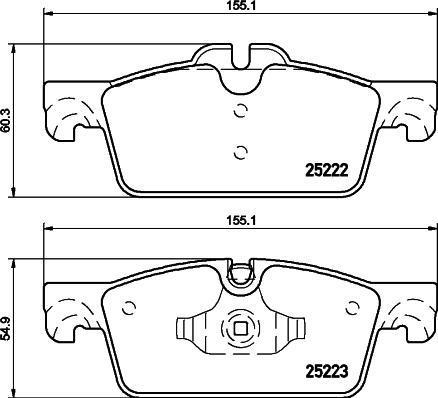 HELLA 8DB 355 015-711 - Bremsbelagsatz, Scheibenbremse alexcarstop-ersatzteile.com