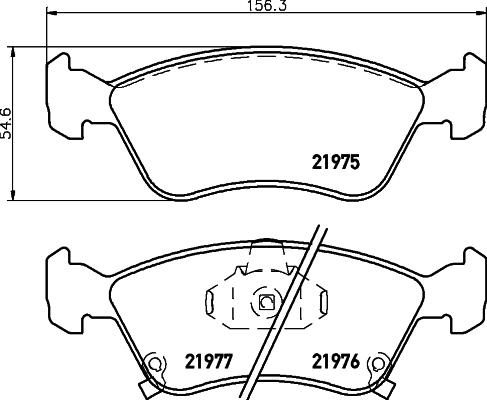 HELLA 8DB 355 016-981 - Bremsbelagsatz, Scheibenbremse alexcarstop-ersatzteile.com