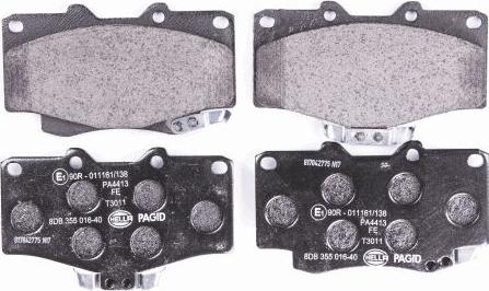 HELLA 8DB 355 016-401 - Bremsbelagsatz, Scheibenbremse alexcarstop-ersatzteile.com