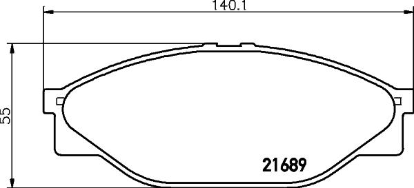 HELLA 8DB 355 016-411 - Bremsbelagsatz, Scheibenbremse alexcarstop-ersatzteile.com