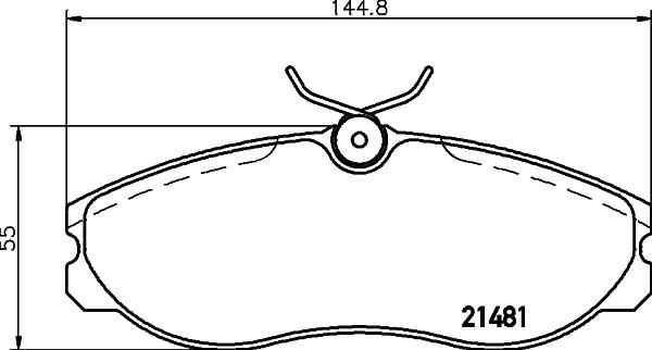 HELLA 8DB 355 016-651 - Bremsbelagsatz, Scheibenbremse alexcarstop-ersatzteile.com