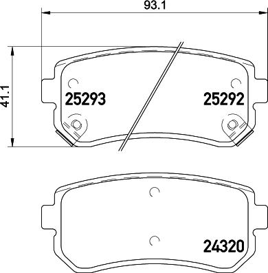 HELLA 8DB 355 016-221 - Bremsbelagsatz, Scheibenbremse alexcarstop-ersatzteile.com